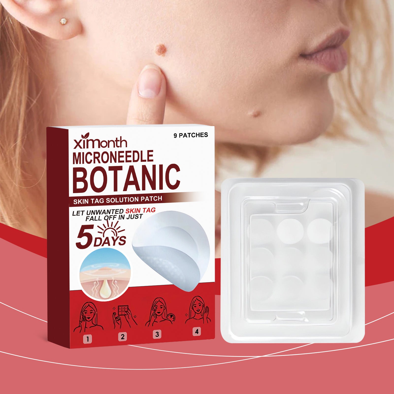 Ximonth skin care patch, gentle cleansing for face and body, especially for gentle and delicate skin
