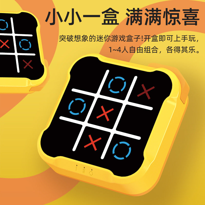 Educational Tic-Tac-toe, Three-Character Chess, Rice-Character Chess, Children's Toy, Parent-Child Interactive Family Board Game, All-in-One Portable Desktop