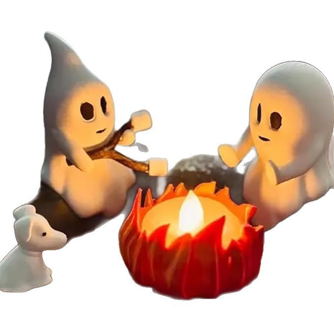 Cross-border new ghost bonfire party night light resin craft Halloween festival atmosphere decoration ornaments