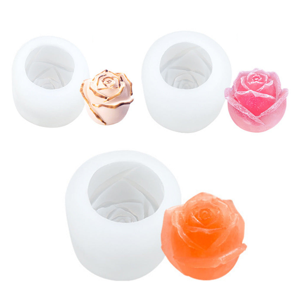 DIY rose candle silicone mold Valentine's Day rose ice cube mold whiskey ice ball ice mold