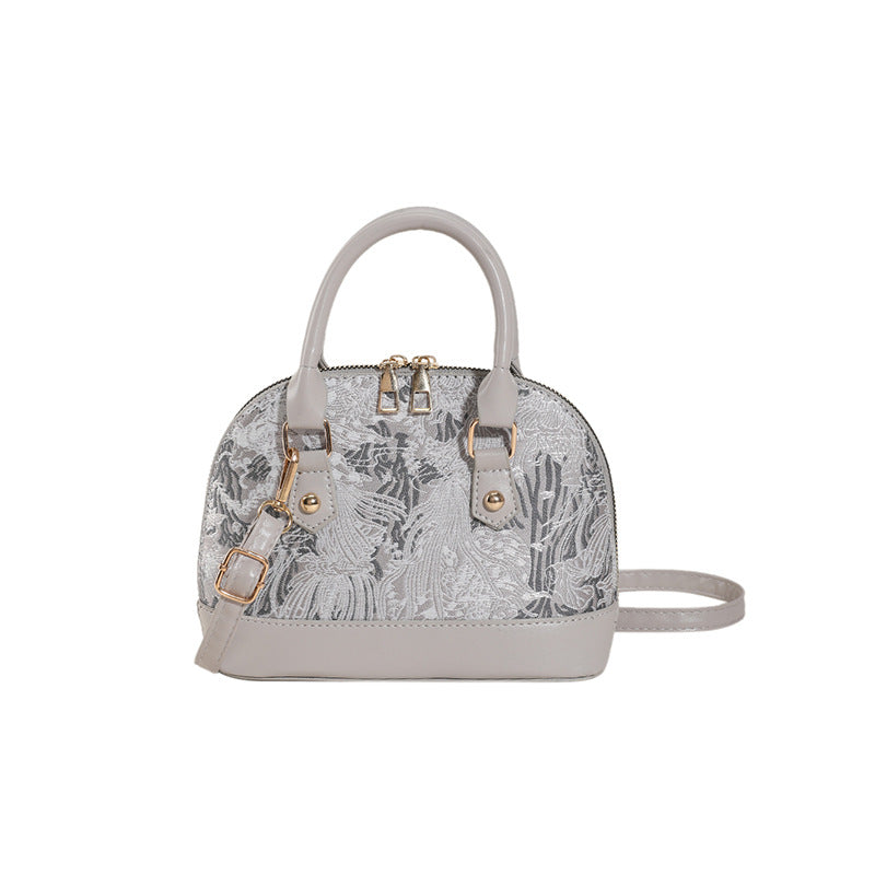 Women's simple summer commuter bag 2025 shell handbag new crossbody fashion shoulder bag embroidered women's bag