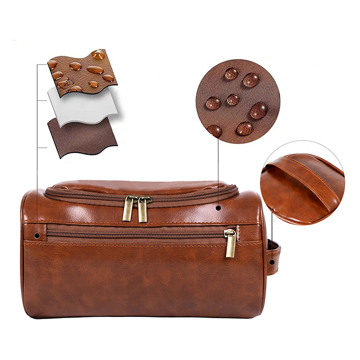 Large-capacity women's travel storage toiletry bag portable outing bag simple business trip handbag pu waterproof cosmetic bag