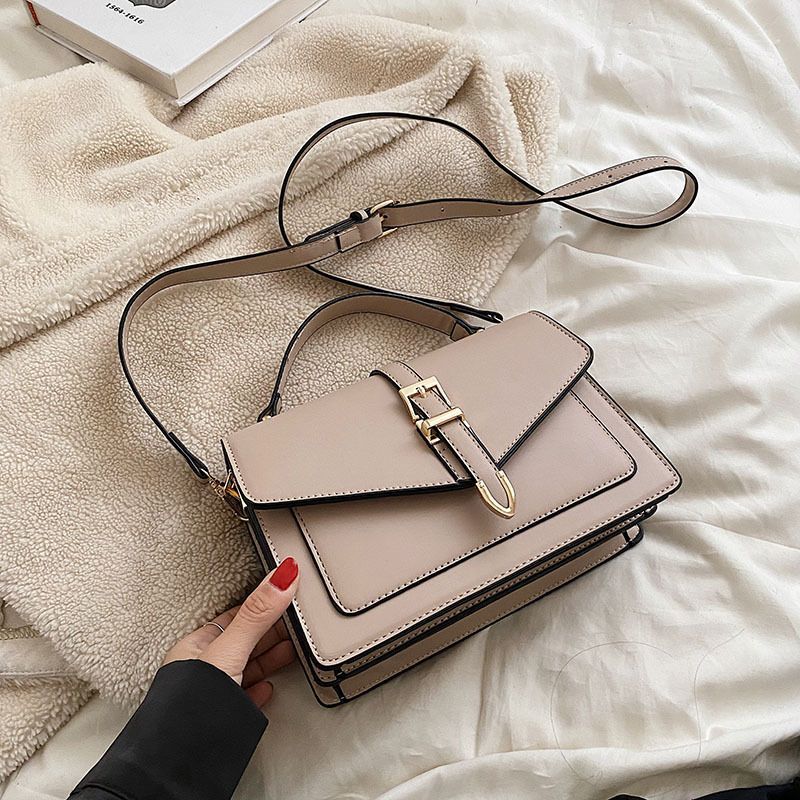 Niche design 2025 new winter trend fashion shoulder bag simple casual handbag small square bag messenger bag