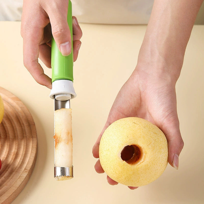 Telescopic fruit corer apple corer stainless steel pear corer two-in-one multifunctional peeler