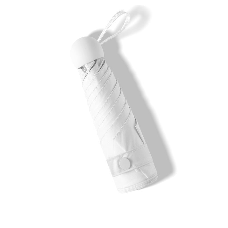 Ultra-light small 5-fold umbrella sun protection sun umbrella anti-ultraviolet advertising umbrella customized umbrella mini capsule umbrella