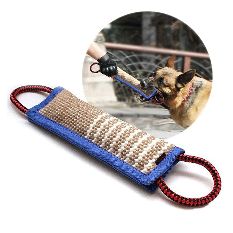 Dog training with jute coarse linen chew stick to pick up molars dog chew stick German shepherd dog bite pillow Dog bite pillow