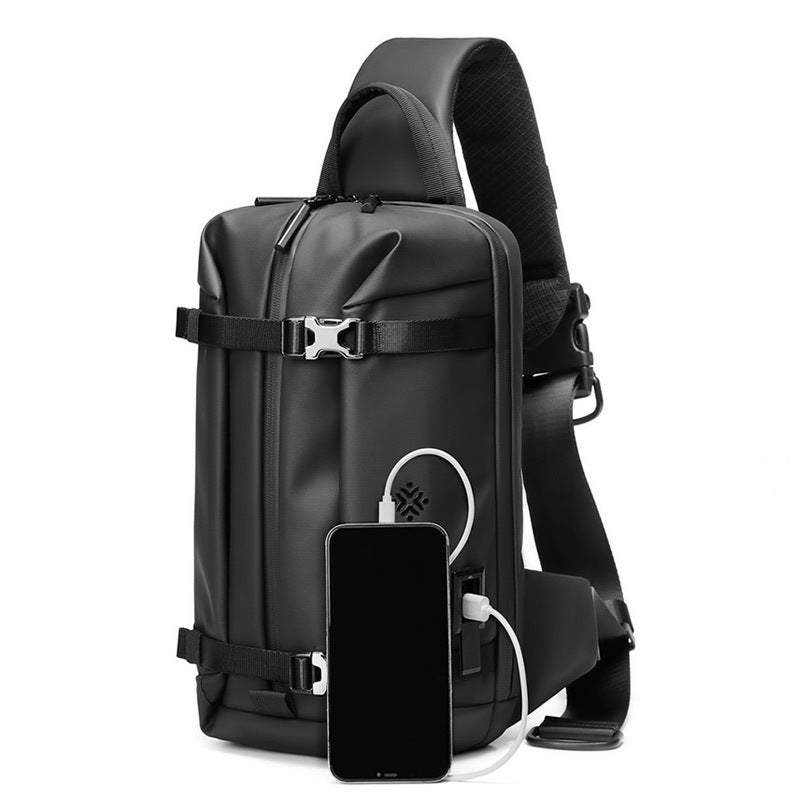 RZTX large capacity chest bag men new Oxford cloth messenger bag Korean version fashion waterproof outdoor shoulder backpack