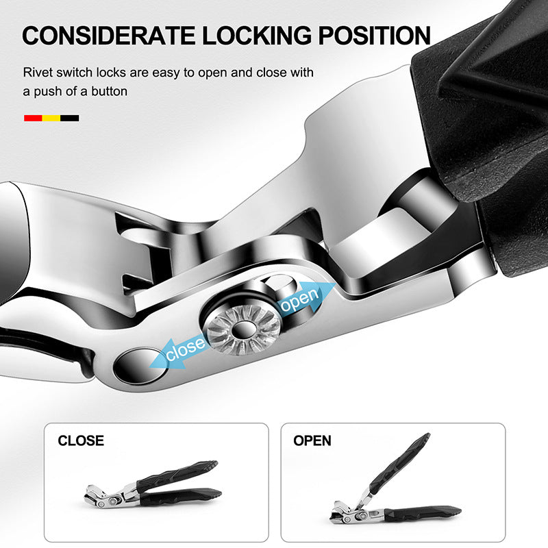 New style elbow nail clippers stainless steel long handle nail scissors large opening grip manicure nippers pedicure toenail nippers