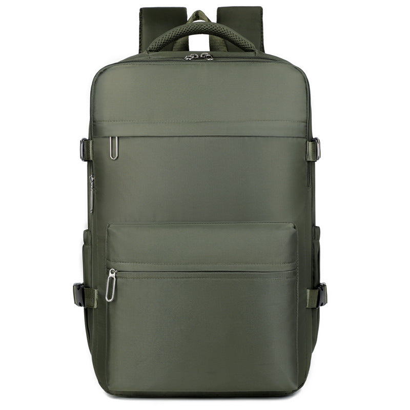 High-end business backpack vacuum compression backpack for men with large capacity and double side pockets including vacuum pump