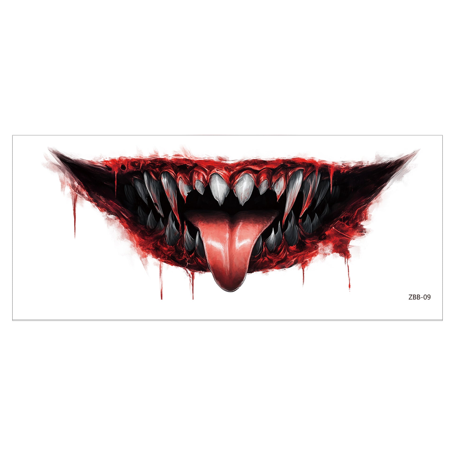 New foreign trade Halloween mouth tattoo stickers party horror makeup horror funny lip makeup DIY mouth stickers
