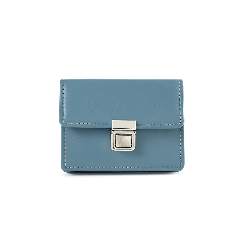 New style wallet, women's short solid color card holder, autumn and winter simple cross-border coin purse source manufacturer