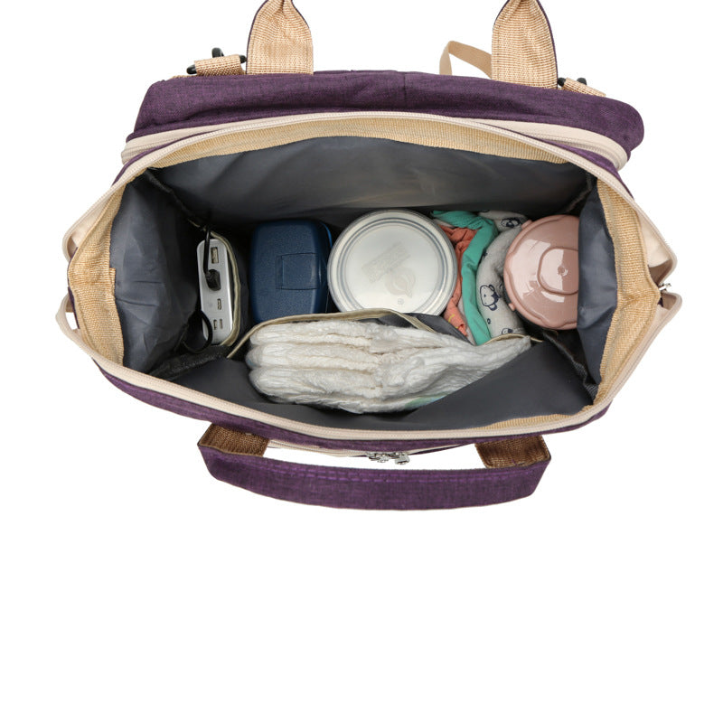 Mommy bag factory direct sales new mother and baby bag multifunctional diaper bag mommy bag cross-border diaper pad insulation bag shoulder