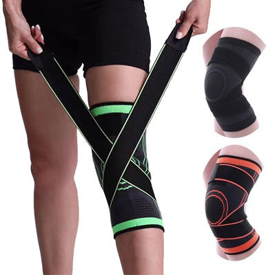 Knitted compression knee pads for running, basketball, mountaineering, cycling, and badminton.
