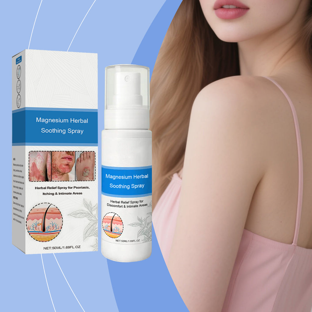 Magnesium Herbal Care Spray: Gentle formula to nourish and care for body skin. Convenient daily spray.