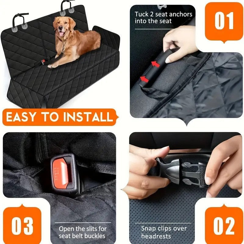 Car pet mat rear dog seat cushion moisture-proof and dirt-proof car back seat cushion thickened Oxford cloth pet seat cushion