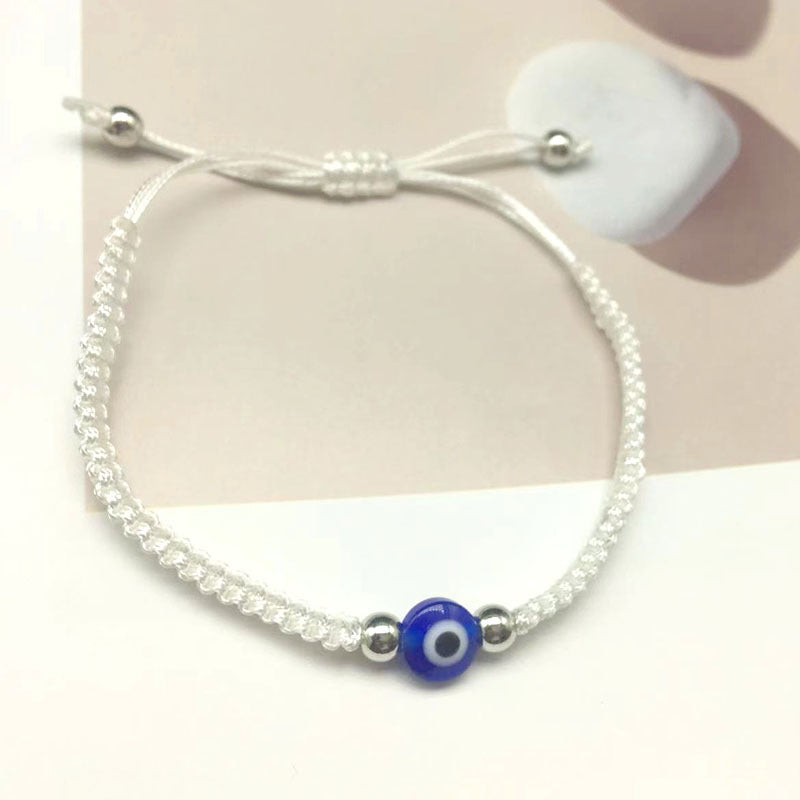 Cross-border hot selling special for the devil eye bracelet women pure hand-woven European and American fashion personality couple bracelet wholesale