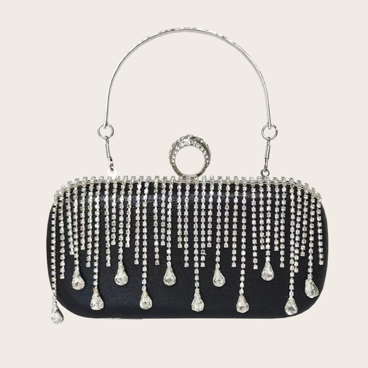 New Tassel Evening Bag European and American Fashion Diamond Clutch Bag Celebrity Wedding Party Handbag Chain Bag