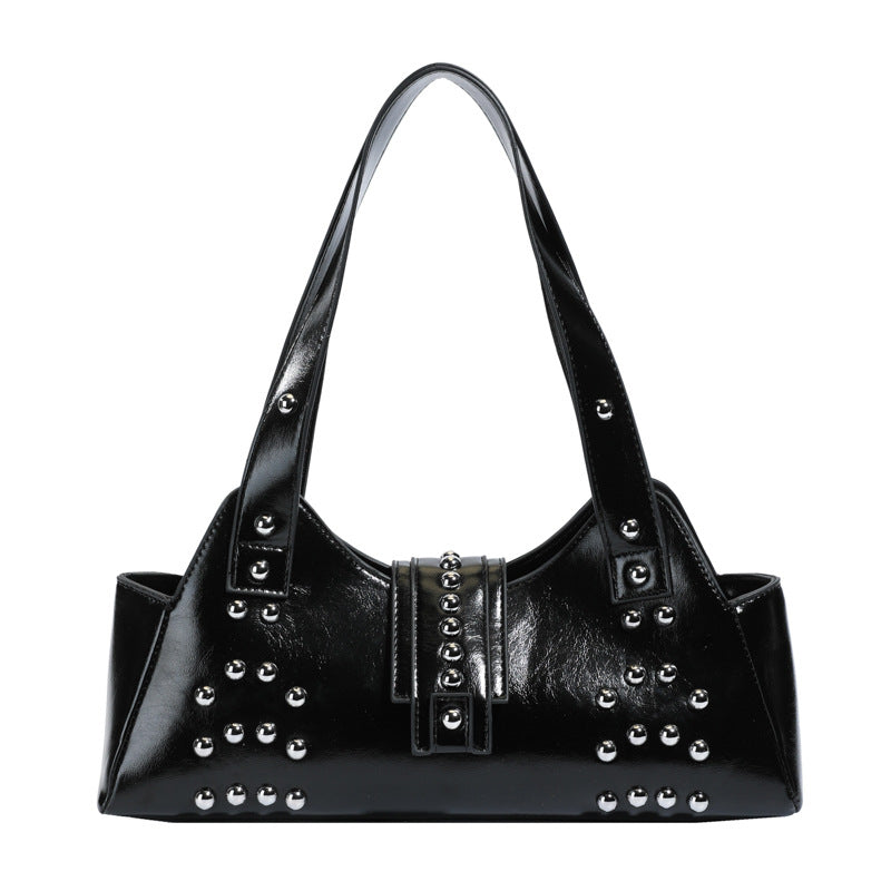 Rivet shoulder underarm bag cross-border wholesale American retro motorcycle bag fashion personality hot girl punk style handbag