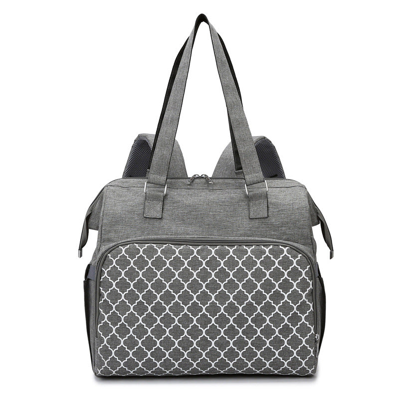 Cross-border European and American large size mommy bag hidden shoulder strap can be double-backed crossbody multifunctional mother and baby bag fashionable mommy bag