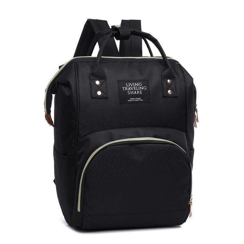 Mommy bag 2025 new Korean style fashion canvas color matching backpack women's bag Baoma milk bottle bag