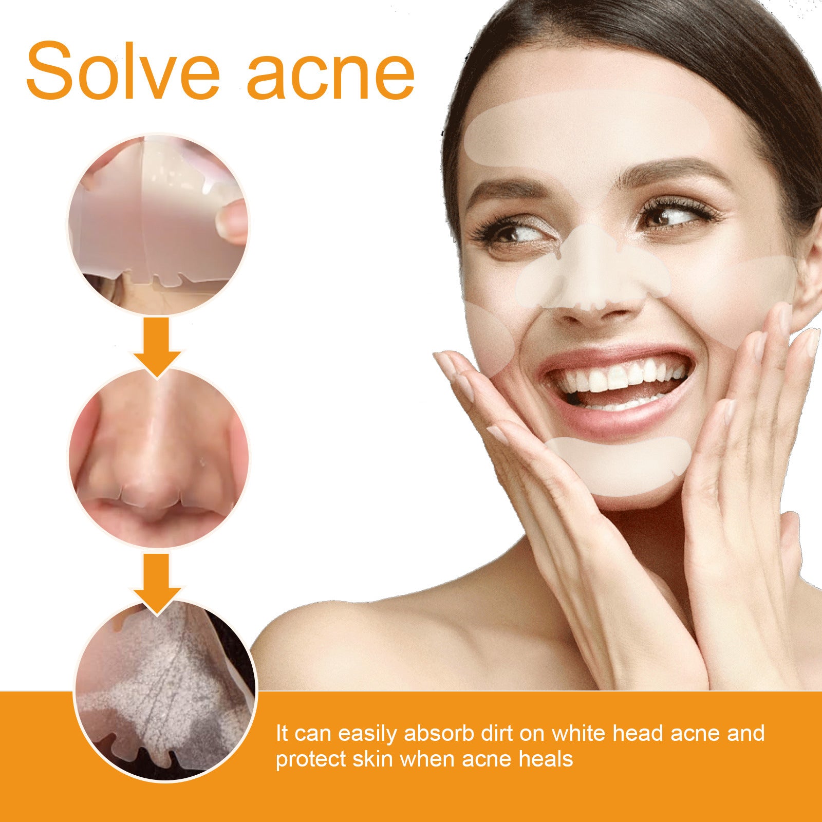 EELHOE hydrogel facial acne patch portable transparent invisible hydrogel anti-acne patch facial care concealer