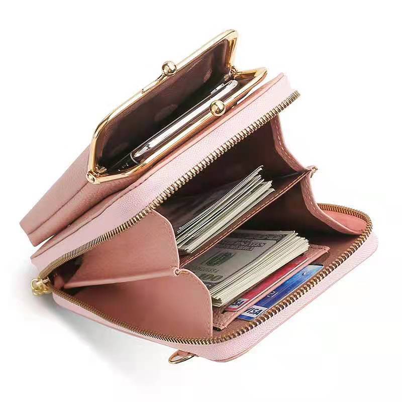 Mobile phone bag women's crossbody 2025 new simple large capacity card bag wallet integrated bag mini stylish small bag trend
