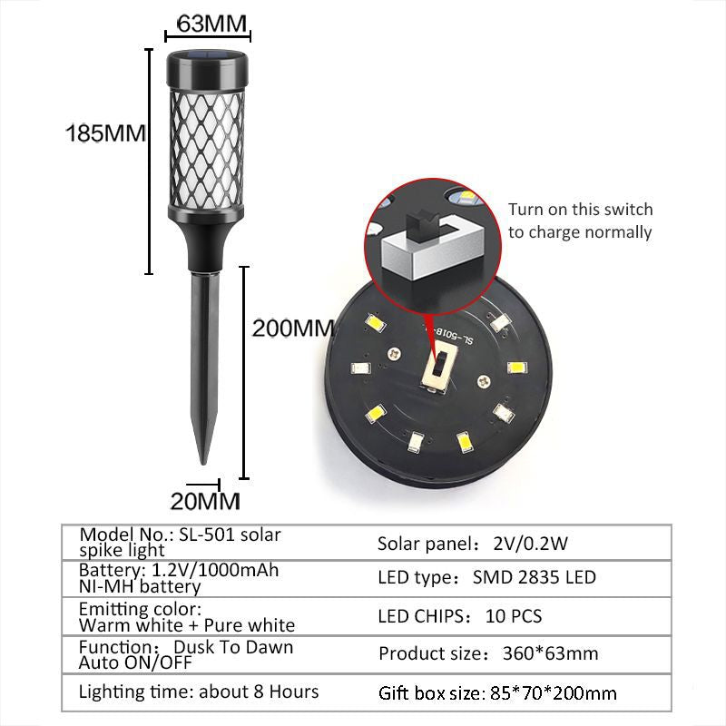 Cross-border RGB solar lawn light waterproof courtyard ground plug landscape light home decoration outdoor garden atmosphere light