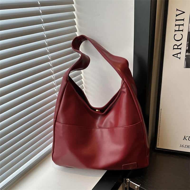 Classic cross-border bag, high-end large-capacity retro women's bag, simple commuting underarm bag, shoulder bag source production