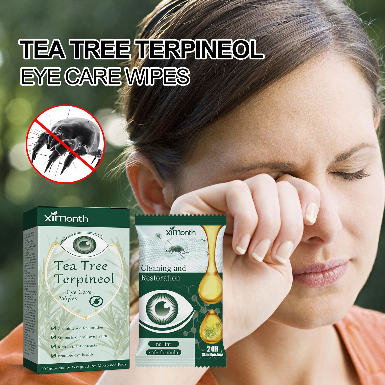 Ximonth eye mite removal wipes special wipes for eye area to wipe mite removal wet wipes eye care cotton pads