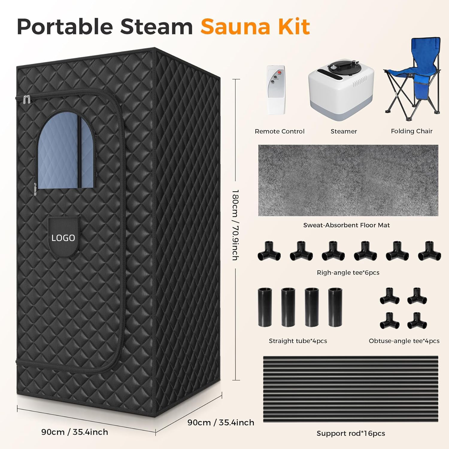 North America hot-selling sweat steam box cross-border home full body sauna box foldable portable sweat steam room