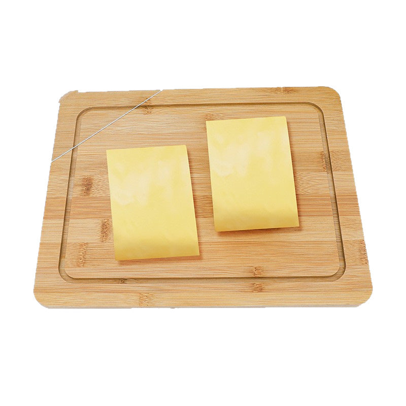 bamboo butter box butter storage kitchenware with lid fresh-keeping box cover transparent cover bamboo wooden tray dinner plate