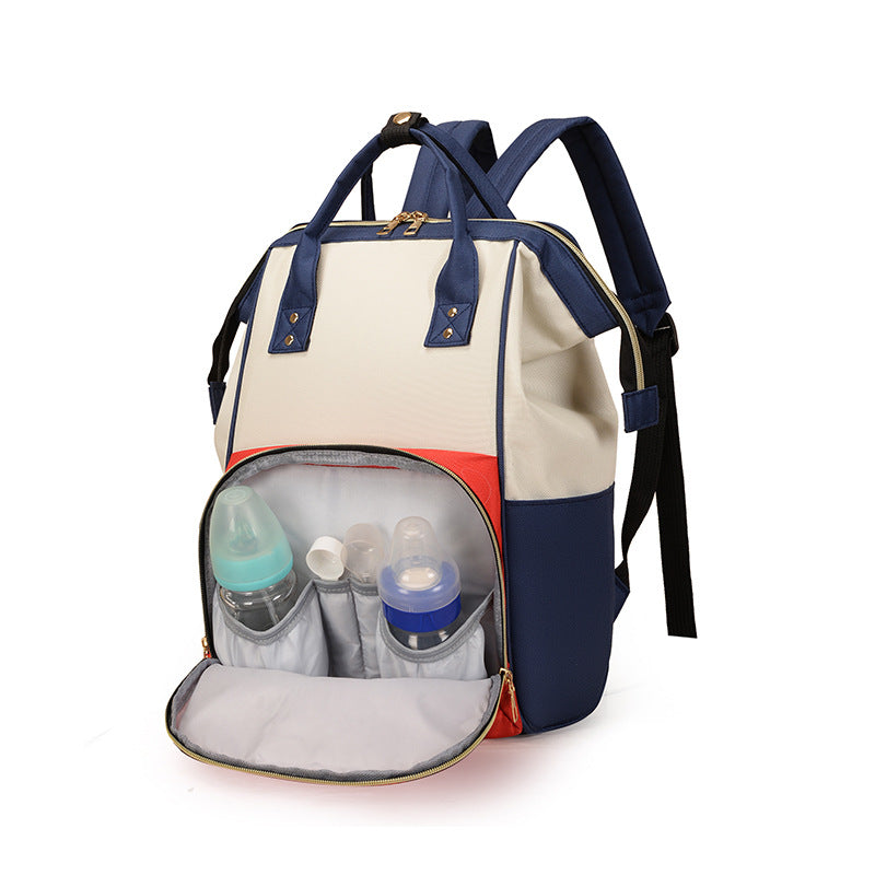 Mommy bag factory direct sales fashionable portable mother and baby bag for going out large capacity bottle insulation multi-pocket backpack mommy bag