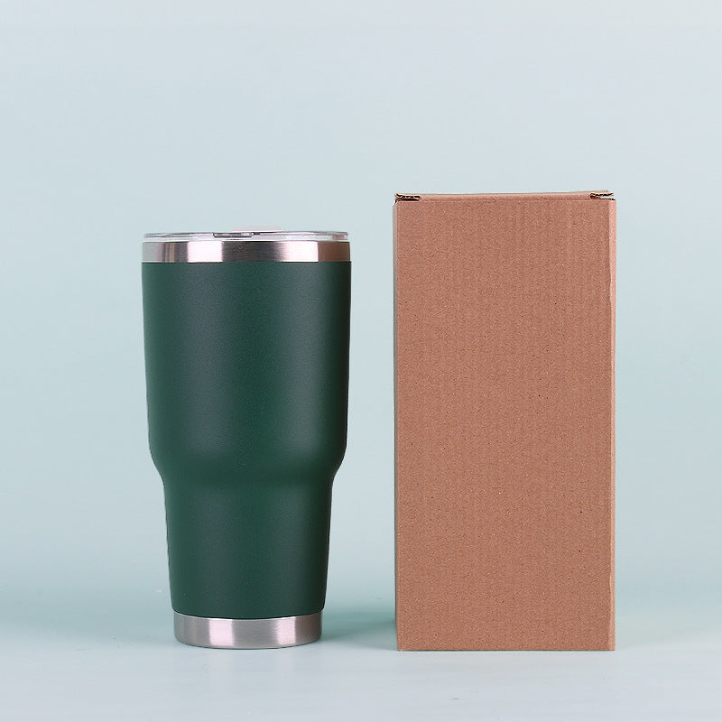 30oz car mug, ice beer mug, 304 stainless steel color insulation mug, gift mug, plastic spray mug wholesale
