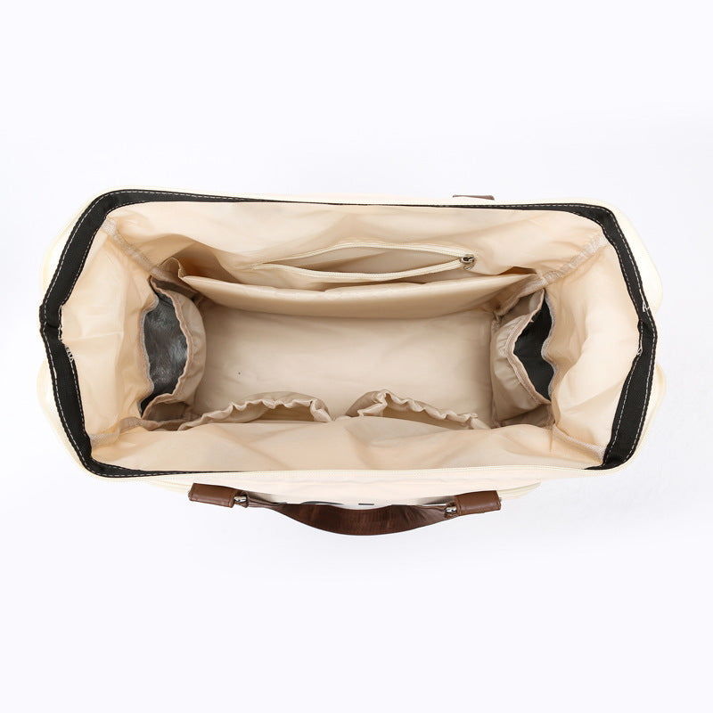 Mommy bag hot sale large size horizontal version multifunctional mother and baby bag can be carried on the shoulder or crossbody when going out