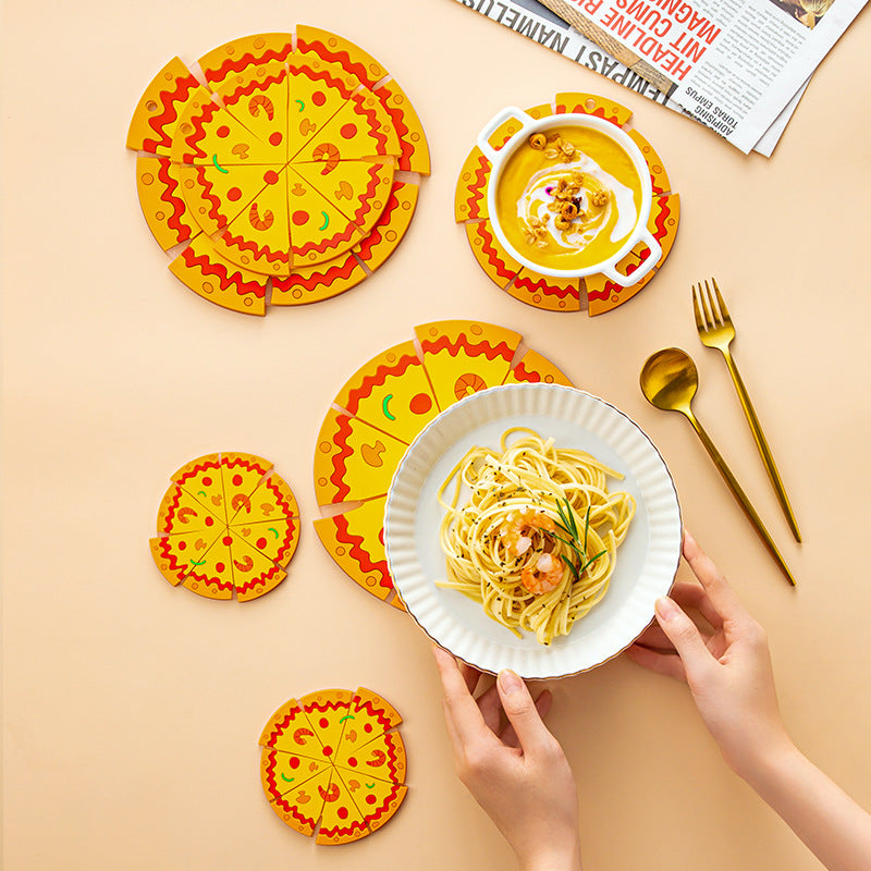 Anti-scalding mat, dish bowl mat, silicone insulation mat, dining table, high-value, easy-to-wash, round placemat, creative coaster