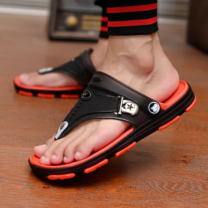 Men's sandals, slippers, men's summer new flip flops, men's bathroom non-slip sandals, hole shoes, beach shoes