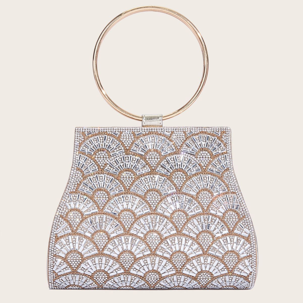 European and American new banquet bag shell high-end evening gift bag diamond wrist ring handbag cross-border e-commerce delivery