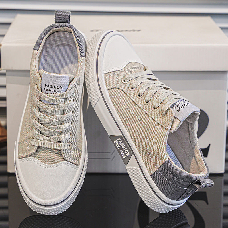 Summer canvas shoes new breathable versatile skateboard shoes men's soft sole casual sports trendy fashion canvas shoes men
