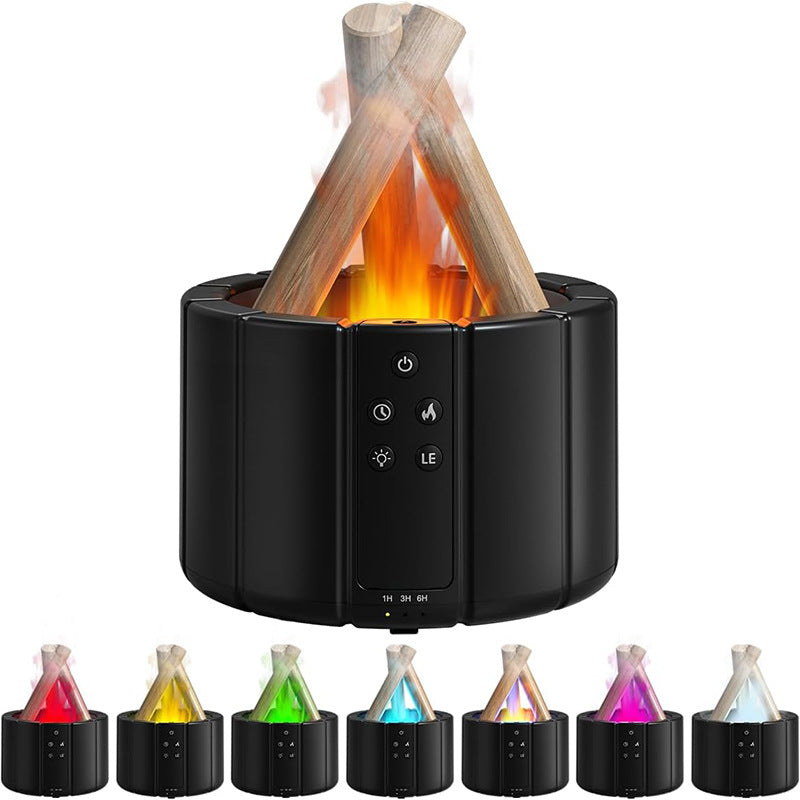 Gift creative bonfire aromatherapy machine humidifier bedroom small household diffuser essential oil flame aromatherapy humidifier