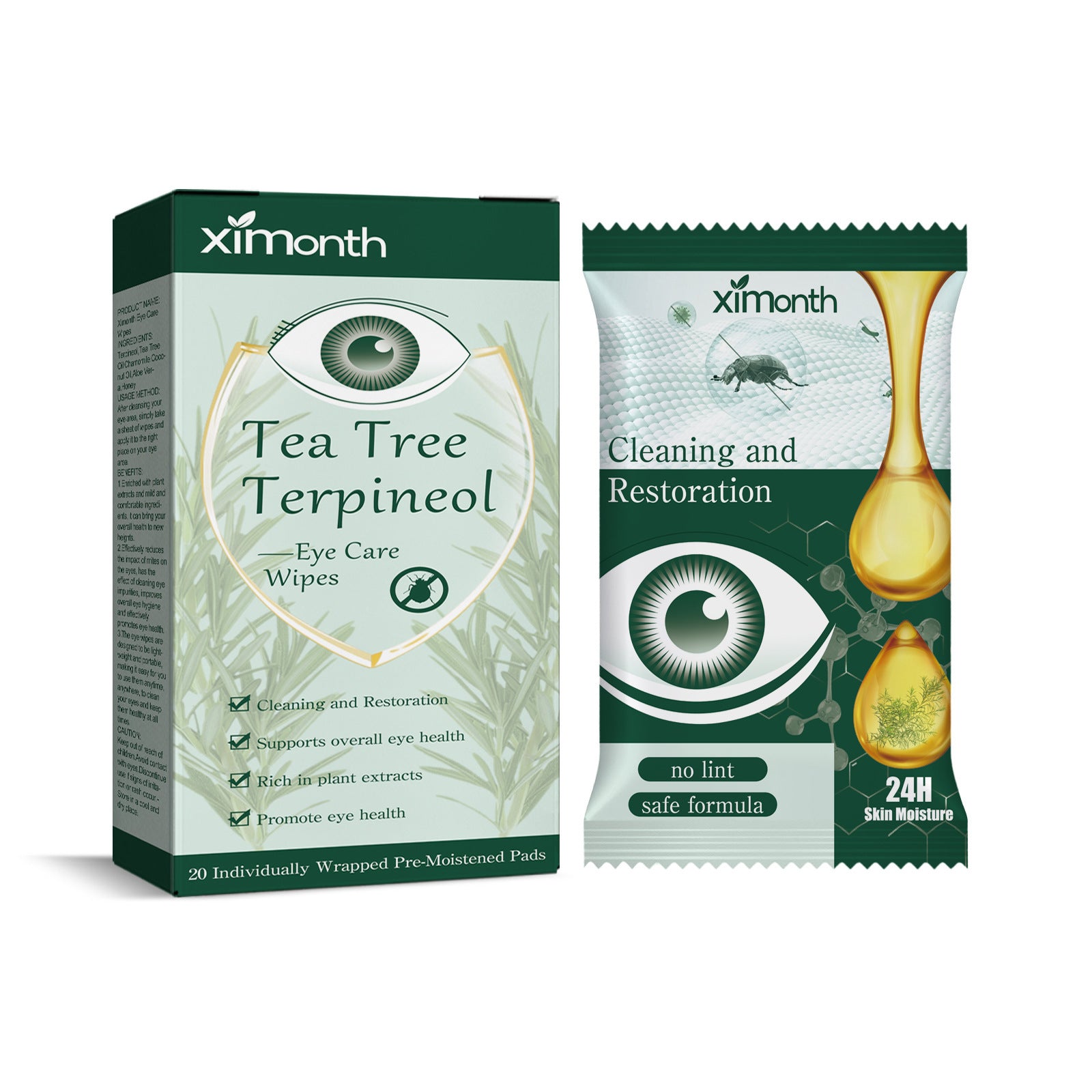 Ximonth eye mite removal wipes special wipes for eye area to wipe mite removal wet wipes eye care cotton pads