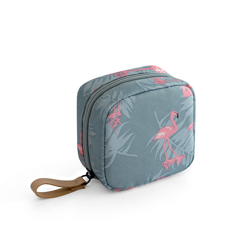 Makeup storage bag Mini portable waterproof cosmetic bag Korean simple female portable makeup lipstick bag