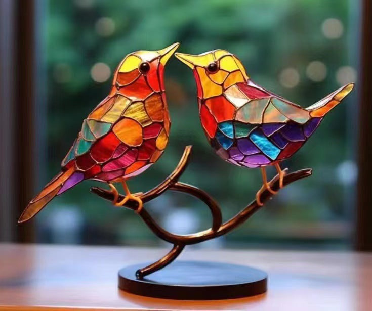 New colorful bird home decoration ornaments Bird metal home decorations