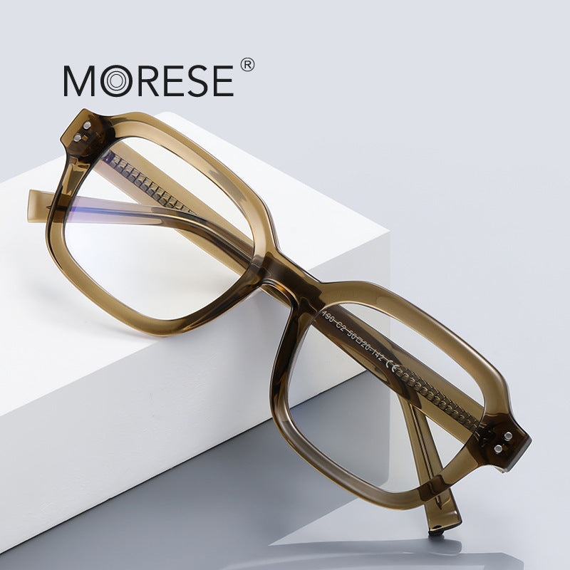 New men's anti-blue light glasses 2190 square frame TR90 retro British style optical frame spot European and American style frame