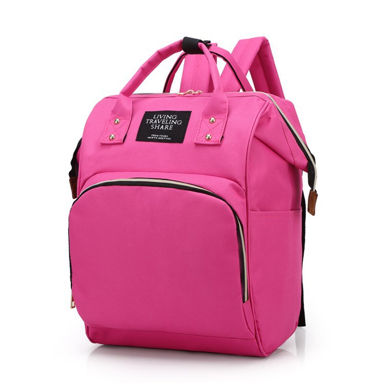 Mommy bag 2025 new Korean style fashion canvas color matching backpack women's bag Baoma milk bottle bag