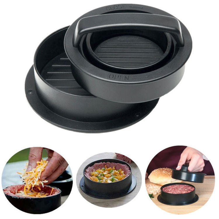 best-selling round hamburger press combination meat press meat patty press rice ball rice cake press hamburger making tool