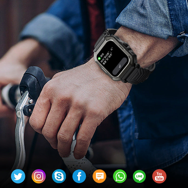 New H30 outdoor smartwatch Bluetooth call heart rate blood pressure blood oxygen IP68 waterproof sports bracelet cross-border