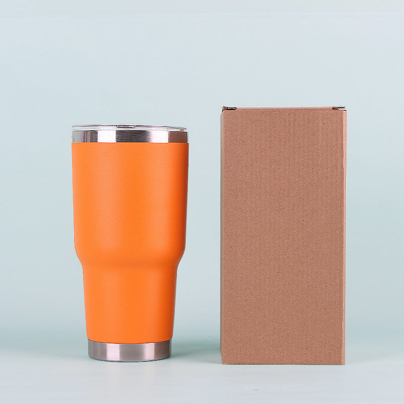 30oz car mug, ice beer mug, 304 stainless steel color insulation mug, gift mug, plastic spray mug wholesale