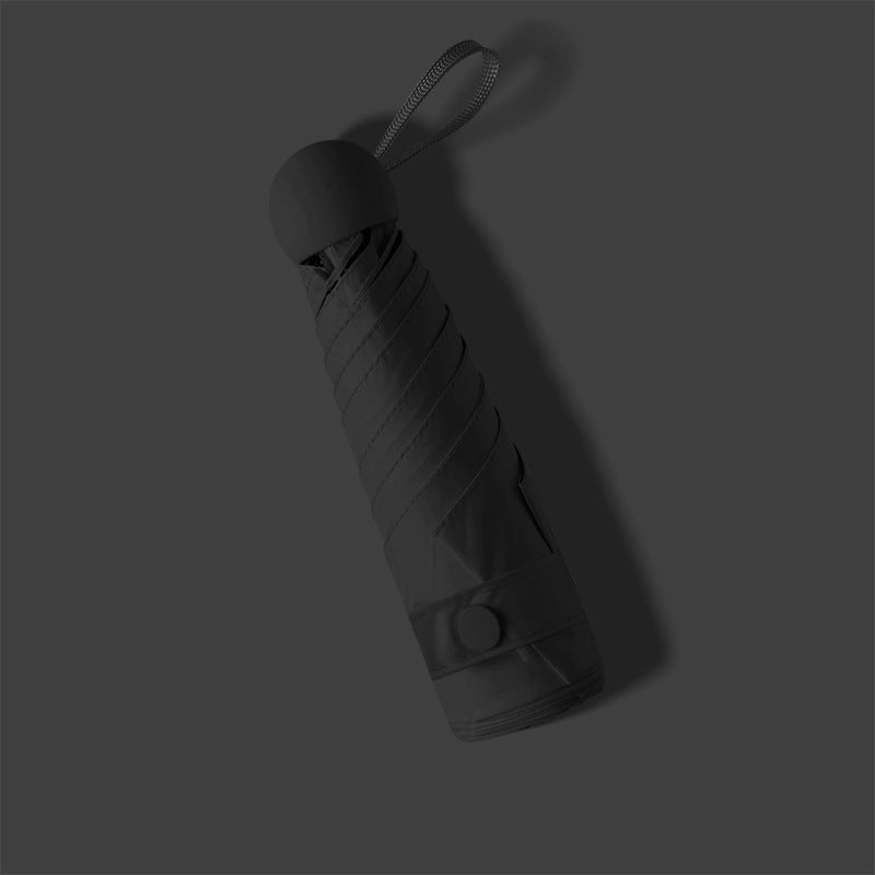 Ultra-light small 5-fold umbrella sun protection sun umbrella anti-ultraviolet advertising umbrella customized umbrella mini capsule umbrella