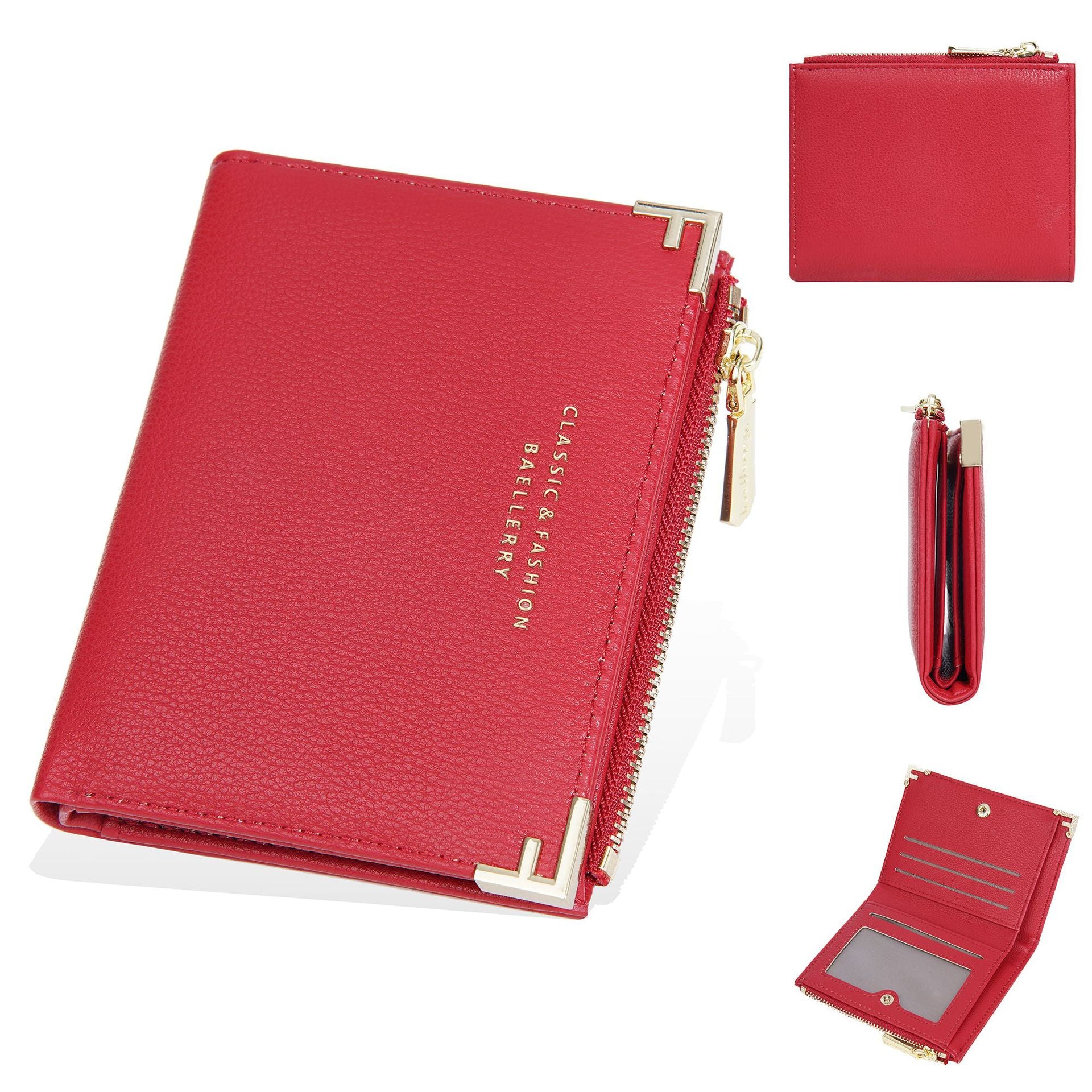 Wallet women baellerry women's wallet short multi-card slot zipper bag coin purse womenwallet