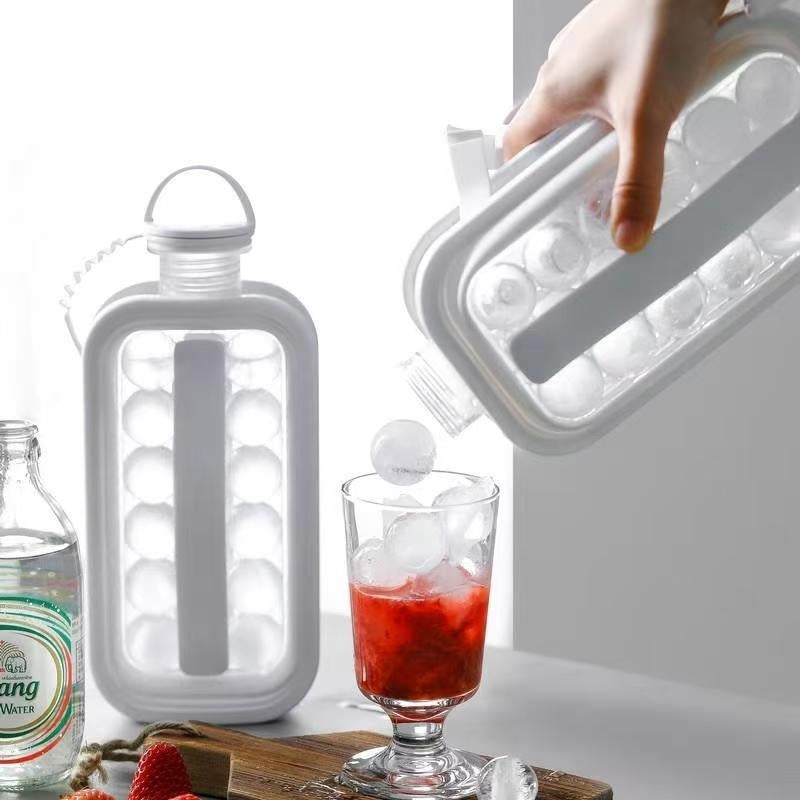 Ice hockey ice cube mold kettle ice cube cup spherical silicone ice storage box refrigerator frozen ice bag pot home ice making artifact